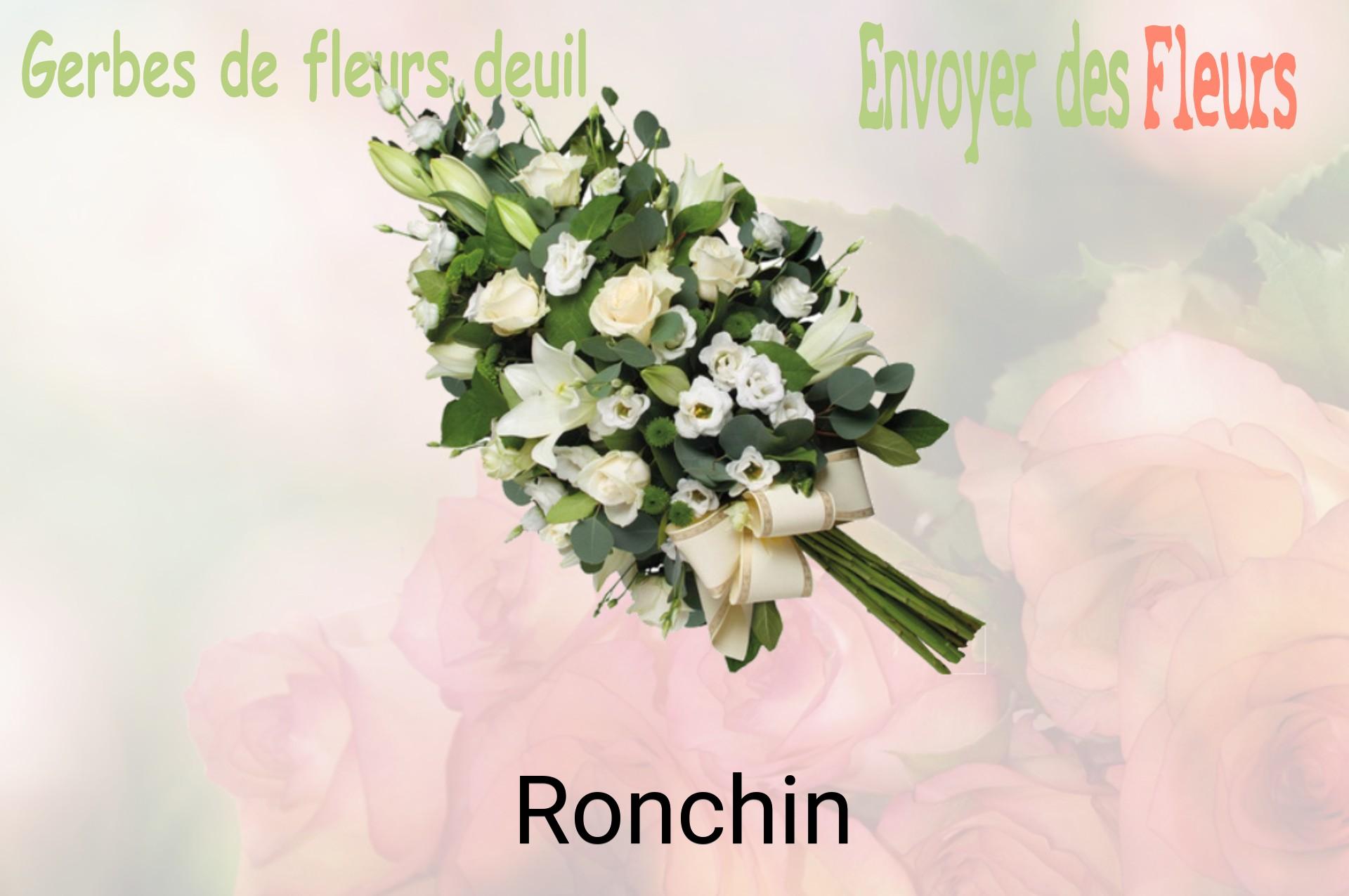 Gerbe de fleurs de deuil livrée à Ronchin